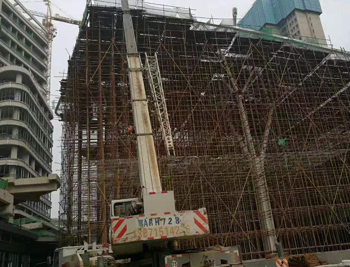 恩施武汉地铁站-满堂脚手架搭建